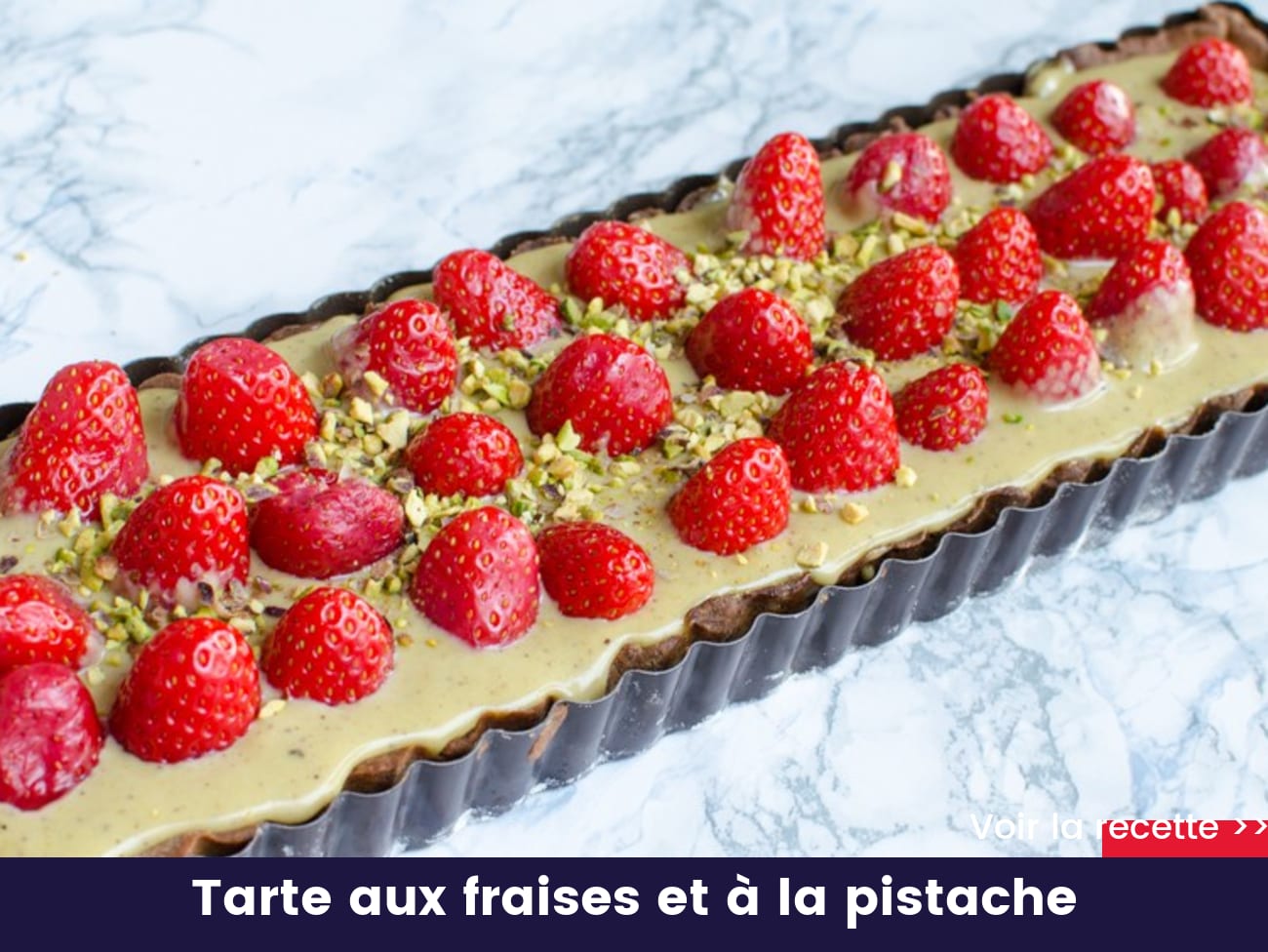 Tarte aux fraises et à la pistache